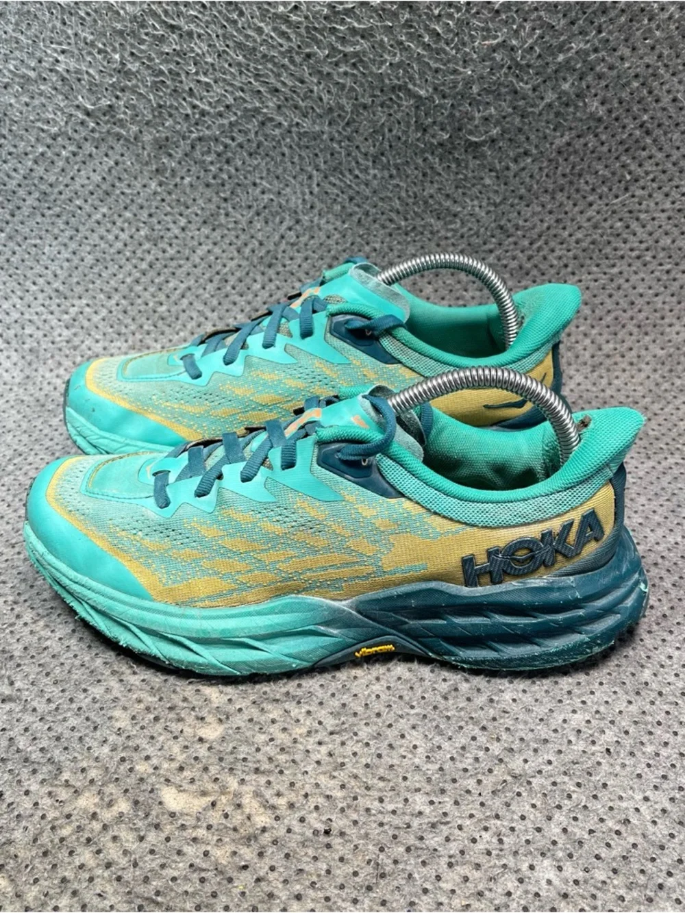Hoka One One Speedgoat 5 Blue Running Shoes No Insoles Size 8.5 Women’s